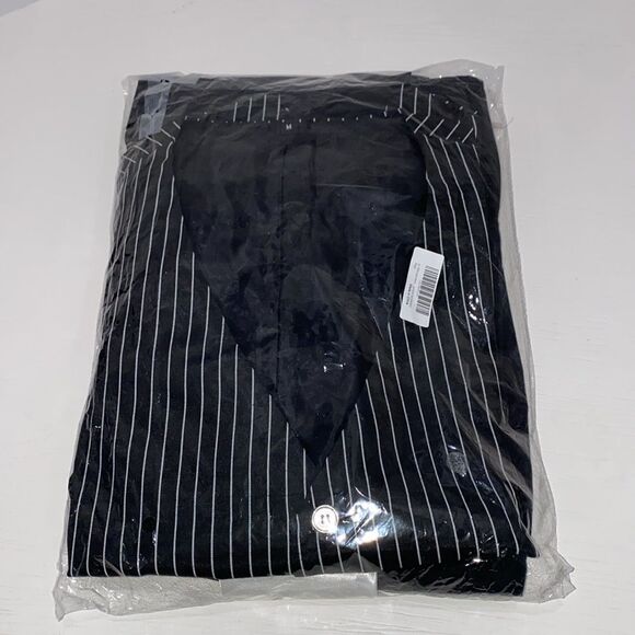 1920s Al Capone Gangster Outfits Halloween Mafia Cosplay Suit Black Pinstripe - Picture 7 of 9